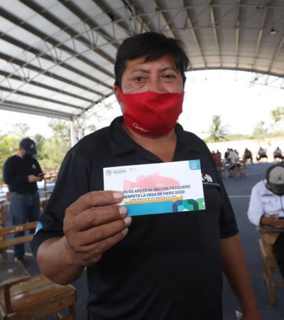 Arranca en Hunucmá el programa “Respeto la veda de mero”, en beneficio de 11,823 pescadores yucatecos