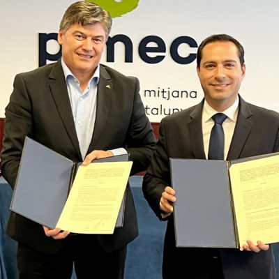 El Gobernador Mauricio Vila Dosal firma convenio con la Confederación Patronal de Micro, Pequeña y Mediana Empresa de Cataluña para atraer más inversiones y generar empleos para los yucatecos