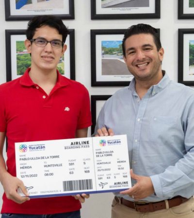 Estudiante yucateco recibe respaldo del Gobernador Mauricio Vila Dosal para su participación en el IASP 2022 de la NASA