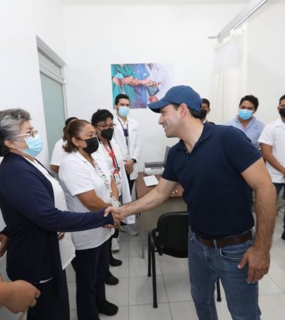 Entrega el Gobernador Mauricio Vila Dosal los trabajos de remodelación del Centro de Salud de Ucú 